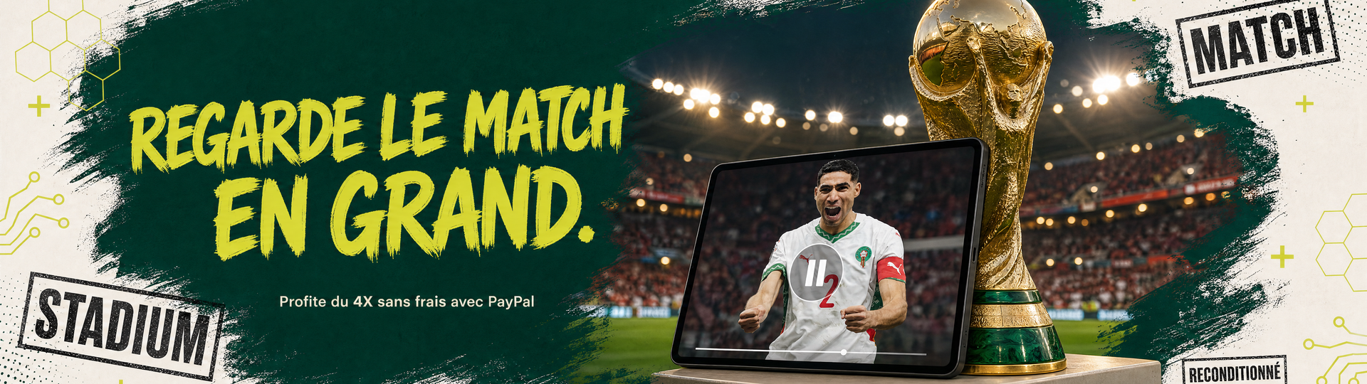 Regarde le match en grand — tablettes reconditionnées DBC